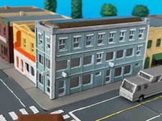 Town Building US 11 – Commercial Corner Building (z-scale) 3D Printer Model