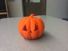 Spooky Halloween Jack-O-Lantern Pumpkin 3D Printer Model