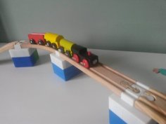 Wooden Brio Train Track To Mega Bloks 3D Printer Model