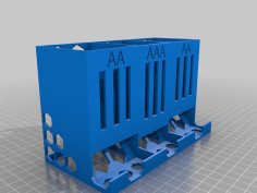 Battery Dispenser Triple : AA & AAA & AA Skeletonized 3D Printer Model