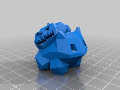 Low-Poly Bulbasaur Pumpkin Halloween Edition 3D Printer Model