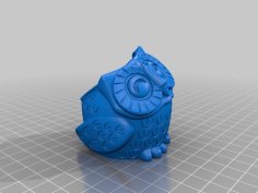 Owl Planter Pot With Drain Hole 3D Printer Model