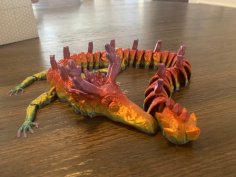 Articulated Light Dragon From The Legend Of Zelda Tears Of The Kingdom – Print In Place 3D Printer Model