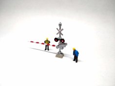 N Scale Lighted Railroad Crossing Signs 3D Printer Model