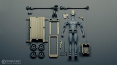 Pilot Mechanic Action Figure 3D Printer Model