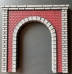 HO Train Tunnel Brick Portals (4 Different Kinds) 3D Printer Model