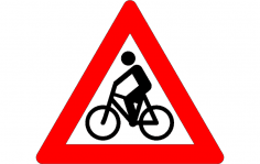 Archivo dxf de señal de tráfico de bicicletas
