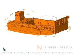 Landing Craft For 1-16 Tanks RC Function 3D Printer Model