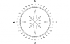 North Arrow Compass dxf File