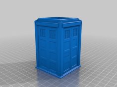 Tardis Pen Cup 3D Printer Model