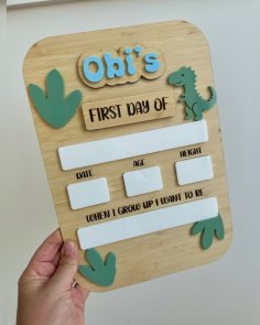 Laser Cut First Day Board Memory Photo Board