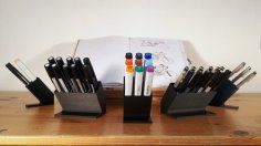 Pen And Marker Organizer 3D Printer Model