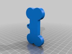 Dog Bone Keychain 3D Printer Model