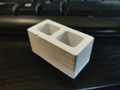 1/10 Scale Miniature Cinderblock Mold 3D Printer Model