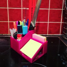 Desk Tidy With Post-it Holder 3D Printer Model