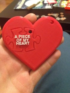 Piece Of My Heart Keychain Set 3D Printer Model