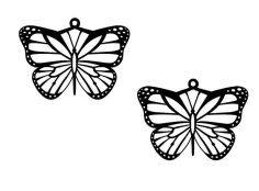 Monarch Butterfly Necklace With Matching Earrings 3D Printer Model