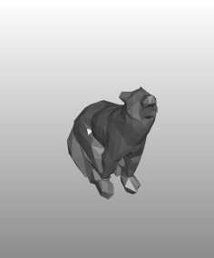 Low Poly Wolf 3D Printer Model