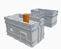 Modular 28mm Scifi Building Components 3D Printer Model