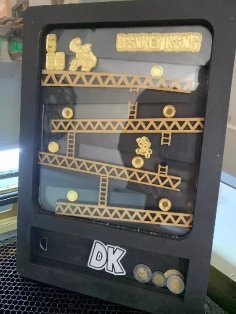 Laser Cut Donkey Kong Piggy Bank Box