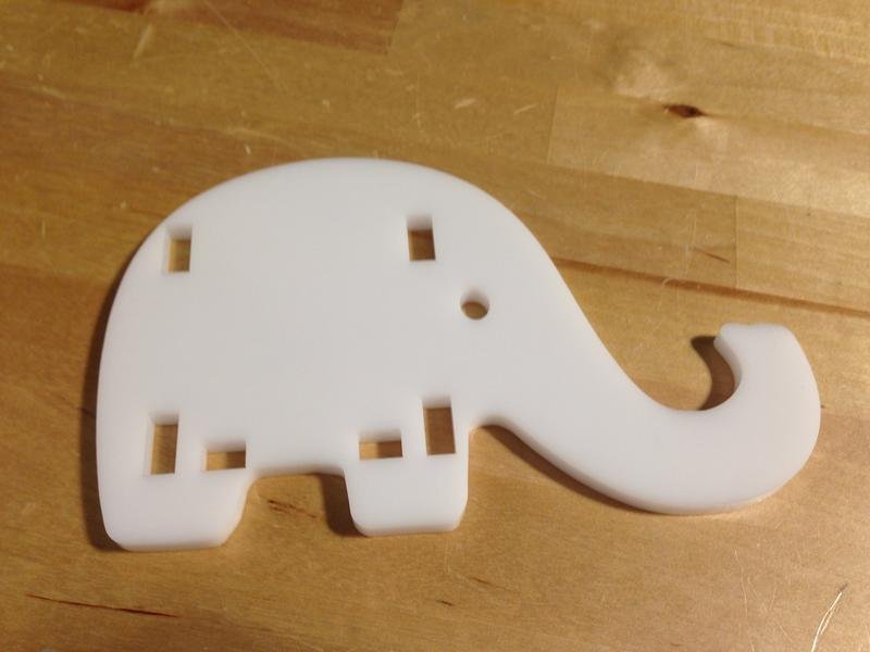 Laser Cut Elephant Phone & Pen Holder