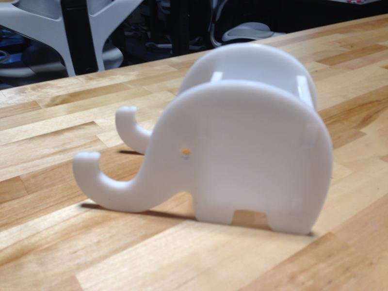 Laser Cut Elephant Phone & Pen Holder