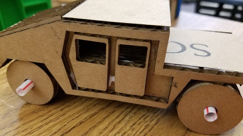 Laser Cut Cardboard Hummer