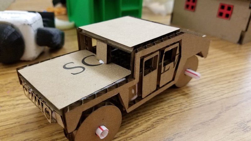 Laser Cut Cardboard Hummer