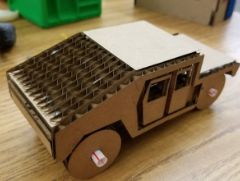 Laser Cut Cardboard Hummer