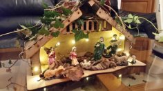 Laser Cut Christmas Creche Nativity Set