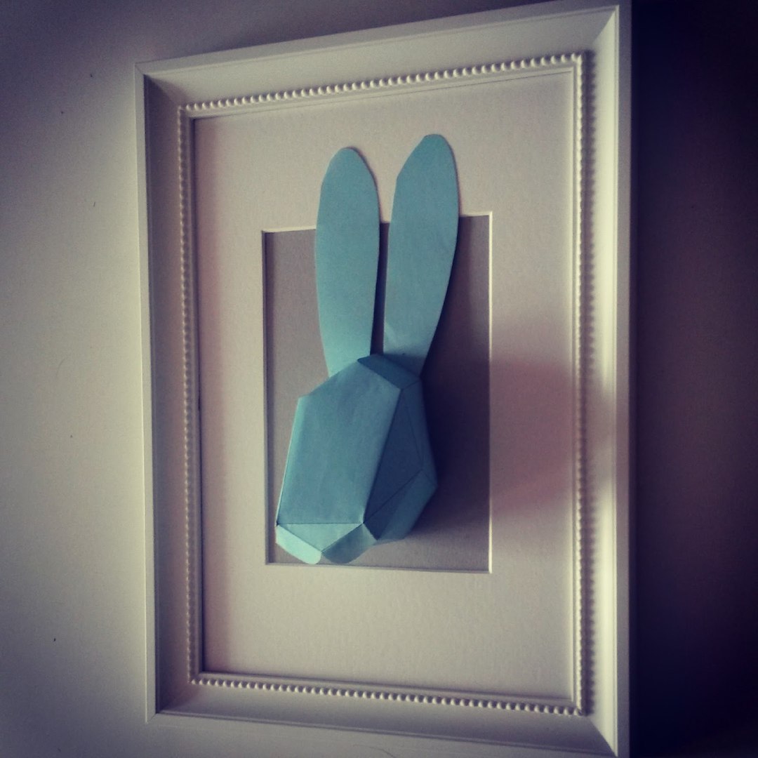 Plantilla de patrón Pepakura de conejo 3D de Papercraft