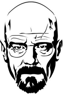Walter White Heisenberg 来自 Breaking Bad 模板 dxf 文件