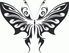 Butterfly Free Vector Art DXF File