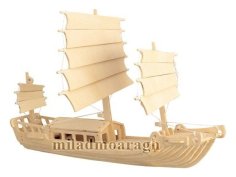 Laser Cut Wooden Sailing Ship