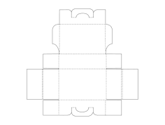 Arquivo dxf de modelo de design de embalagem