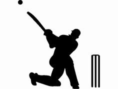 क्रिकेट सिल्हूट dxf फ़ाइल