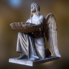 Baptismal Angel Kneeling 3D Printer Model