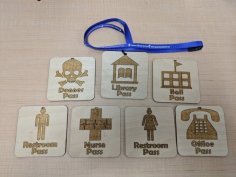 Laser Cut Classroom Passes