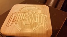 Laser Cut Ohio State Logo Coaster