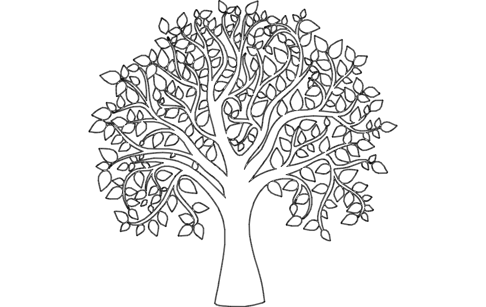 Tree Of Life Outline dxf File
