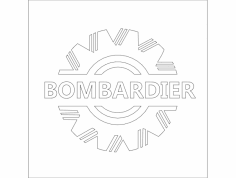 Логотип Bombardier в формате dxf