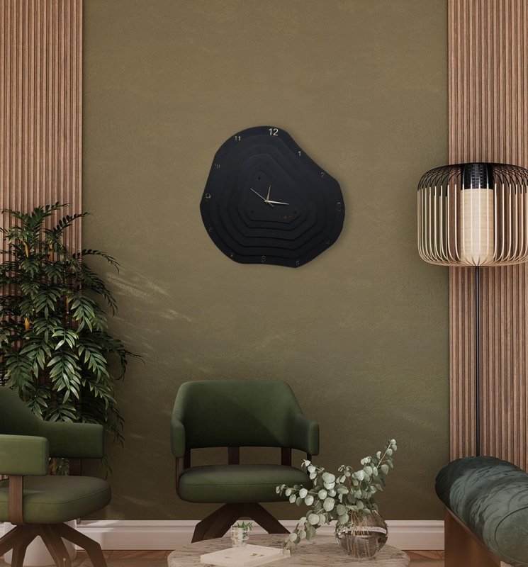 Laser Cut Pyramid Wall Clock