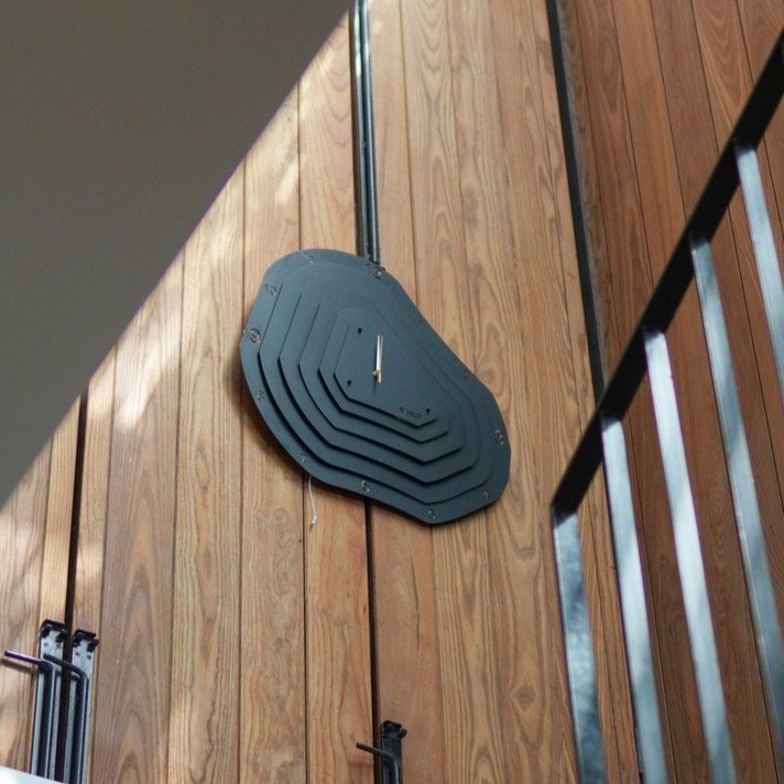 Laser Cut Pyramid Wall Clock