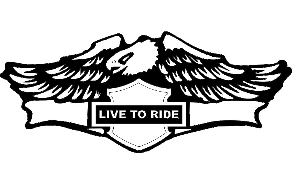 Arquivo dxf Live To Ride