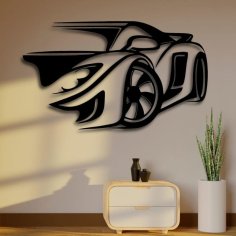 Laser Cut Racing Car Wall Sticker – Sports Car Wall Art Decal