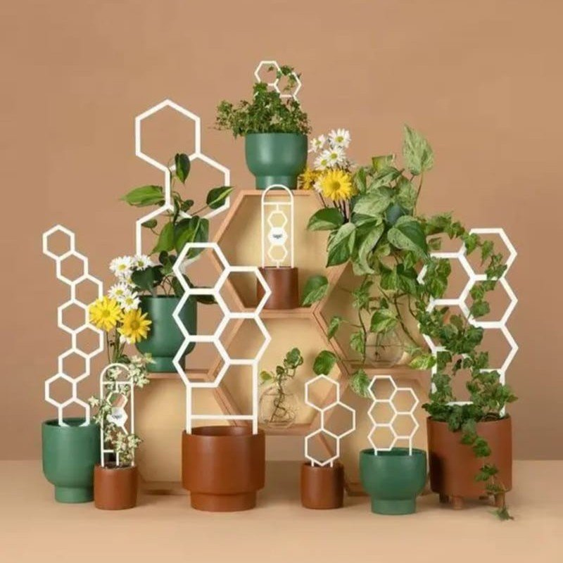 Laser Cut Flower Pot Trellis Garden Plants Stem Climbing Support Stakes