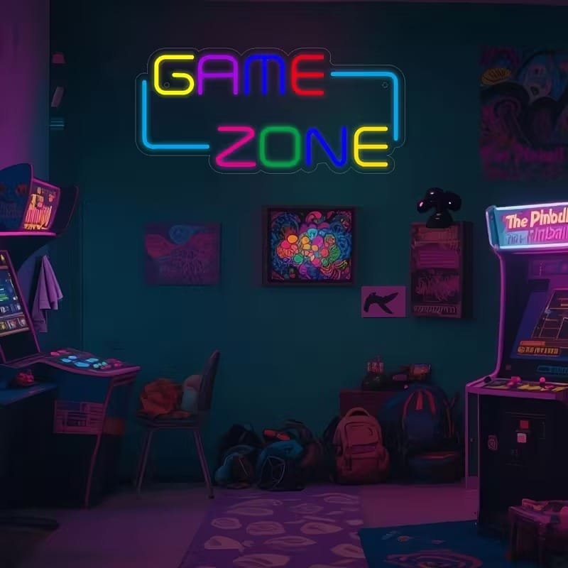 Laser Cut Game Zone Neon Sign Suitable for Gaming Room Man Cave