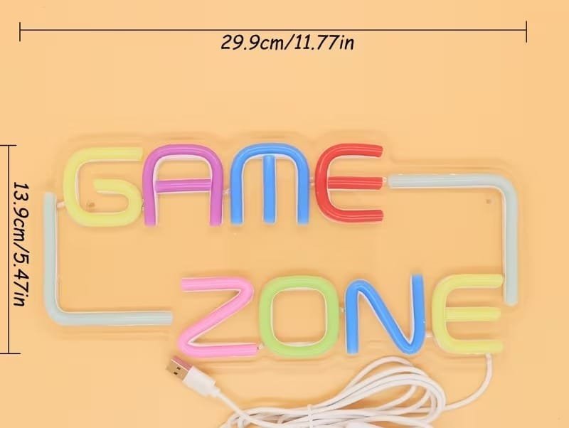 Laser Cut Game Zone Neon Sign Suitable for Gaming Room Man Cave