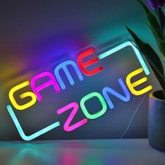 Laser Cut Game Zone Neon Sign Suitable for Gaming Room Man Cave