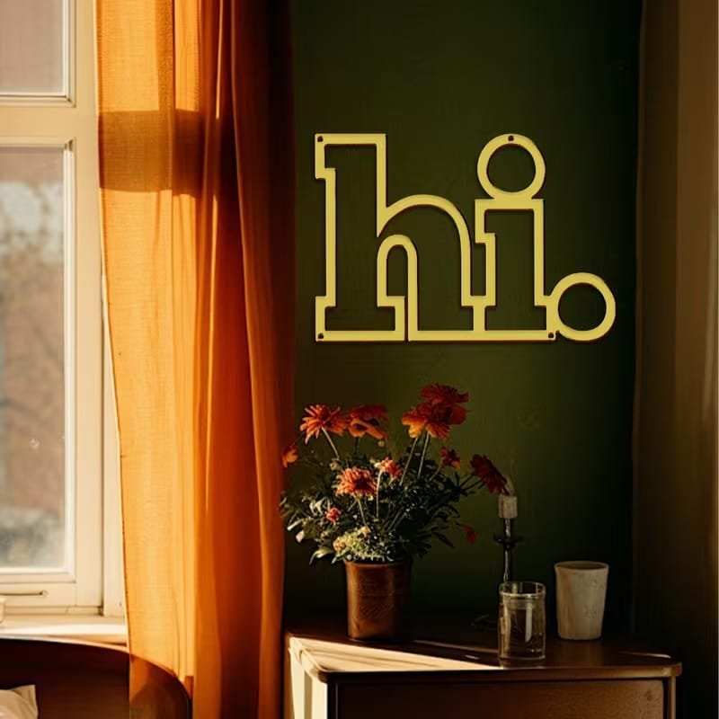Laser Cut Hi Metal Wall Art Stylish Indoor Wall Decor